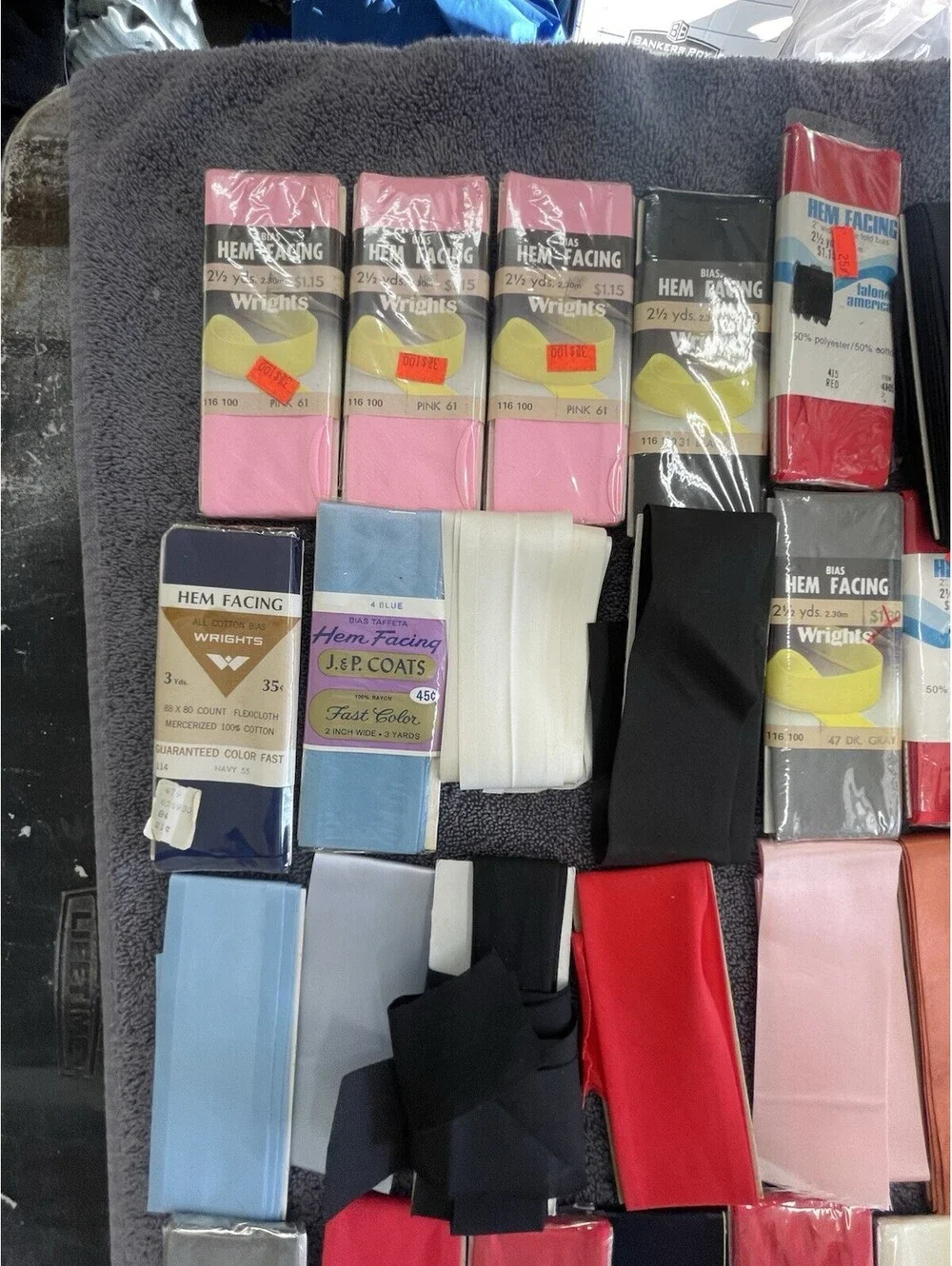 NEW And Used Sewing Notions Lot Wrights Tape Seam Hem Facing Piping